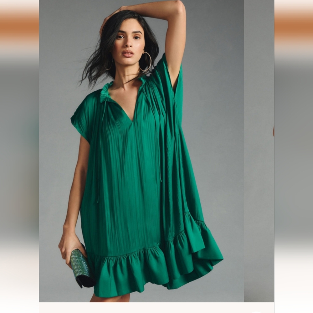 Anthropologie Mock-Neck Swing Dress